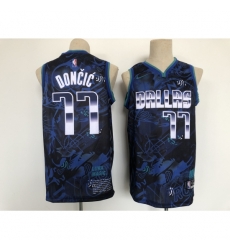 Men's Nike Dallas Mavericks #77 Luka Doncic Blue Authentic Finished Basketball Jersey Men's Nike Dallas Mavericks #77 Luka Doncic Blue Authentic Finished Basketball Jersey