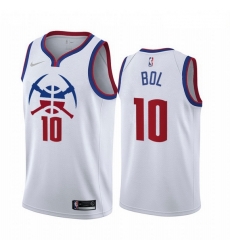 Men Denver Nuggets 10 Bol Bol White NBA Swingman 2020 21 Earned Edition Jersey Men Denver Nuggets 10 Bol Bol White NBA Swingman 2020 21 Earned Edition Jersey