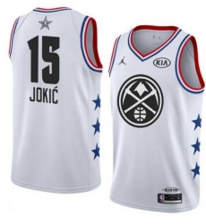 Men Denver Nuggets #15 Nikola Jokic White Basketball Jordan Swingman 2019 All Star Game Jerseys Men Denver Nuggets #15 Nikola Jokic White Basketball Jordan Swingman 2019 All Star Game Jerseys