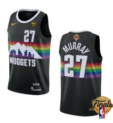 Men Denver Nuggets 27 Jamal Murray Black 2023 Finals City Edition Stitched Basketball Jersey Men Denver Nuggets 27 Jamal Murray Black 2023 Finals City Edition Stitched Basketball Jersey