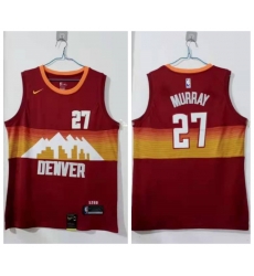 Men Denver Nuggets 27 Jamal Murray Red 2020 21 City Edition Nike Swin Men Denver Nuggets 27 Jamal Murray Red 2020 21 City Edition Nike Swin