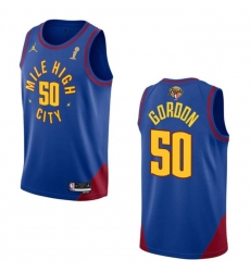 Men Denver Nuggets 50 Aaron Gordon Blue 2023 Finals Champions Statement Edition Stitched Basketball Jersey Men Denver Nuggets 50 Aaron Gordon Blue 2023 Finals Champions Statement Edition Stitched Basketball Jersey