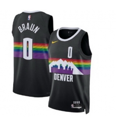 Men Denver Nuggets Christian Braun #0 2025 26 Black City Edition Swingman Jersey Men Denver Nuggets Christian Braun #0 2025 26 Black City Edition Swingman Jersey