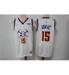 Men Denver Nuggets Nikola Jokic 15 NBA New White Swingman Nike Jersey Men Denver Nuggets Nikola Jokic 15 NBA New White Swingman Nike Jersey