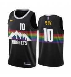 Men Nike Denver Nuggets 10 Bol Bol Men 2019 20 Black City Edition NBA Jersey Men Nike Denver Nuggets 10 Bol Bol Men 2019 20 Black City Edition NBA Jersey