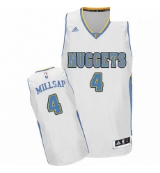 Mens Adidas Denver Nuggets 4 Paul Millsap Swingman White Home NBA Jersey Mens Adidas Denver Nuggets 4 Paul Millsap Swingman White Home NBA Jersey