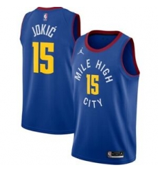 Men's Denver Nuggets Nikola Jokic No.15 Jordan Brand Blue 202021 Swingman Jersey Men's Denver Nuggets Nikola Jokic No.15 Jordan Brand Blue 202021 Swingman Jersey