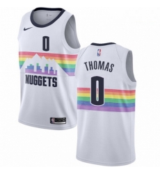 Mens Nike Denver Nuggets 0 Isaiah Thomas Swingman White NBA Jersey City Edition Mens Nike Denver Nuggets 0 Isaiah Thomas Swingman White NBA Jersey City Edition