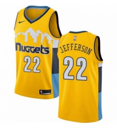 Mens Nike Denver Nuggets 22 Richard Jefferson Swingman Gold Alternate NBA Jersey Statement Edition Mens Nike Denver Nuggets 22 Richard Jefferson Swingman Gold Alternate NBA Jersey Statement Edition