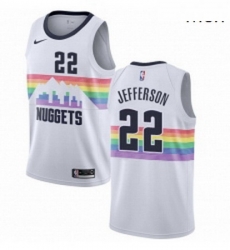Mens Nike Denver Nuggets 22 Richard Jefferson Swingman White NBA Jersey City Edition Mens Nike Denver Nuggets 22 Richard Jefferson Swingman White NBA Jersey City Edition