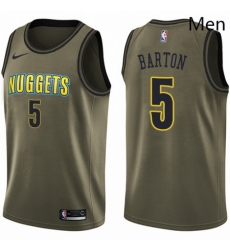Mens Nike Denver Nuggets 5 Will Barton Swingman Green Salute to Service NBA Jersey Mens Nike Denver Nuggets 5 Will Barton Swingman Green Salute to Service NBA Jersey