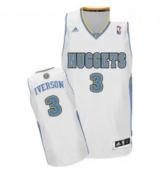 Youth Adidas Denver Nuggets 3 Allen Iverson Swingman White Home NBA Jersey Youth Adidas Denver Nuggets 3 Allen Iverson Swingman White Home NBA Jersey