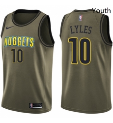 Youth Nike Denver Nuggets 10 Trey Lyles Swingman Green Salute to Service NBA Jersey Youth Nike Denver Nuggets 10 Trey Lyles Swingman Green Salute to Service NBA Jersey