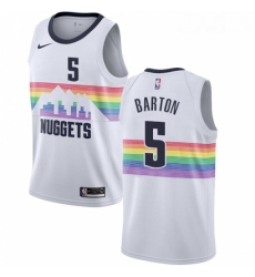 Youth Nike Denver Nuggets 5 Will Barton Swingman White NBA Jersey City Edition Youth Nike Denver Nuggets 5 Will Barton Swingman White NBA Jersey City Edition