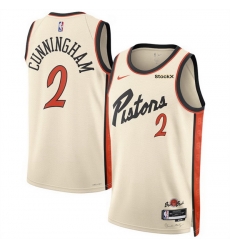 Men Detroit Pistons 2 Cade Cunningham Cream 2024 25 City Edition Stitched Basketball Jersey Men Detroit Pistons 2 Cade Cunningham Cream 2024 25 City Edition Stitched Basketball Jersey