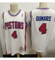 Men Detroit Pistons 4 Joe Dumars White 1988 89 Hardwood Classics Men Detroit Pistons 4 Joe Dumars White 1988 89 Hardwood Classics
