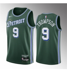 Men Detroit Pistons 9 Ausar Thompson Green 2023 Draft City Edition Stitched Basketball Jersey Men Detroit Pistons 9 Ausar Thompson Green 2023 Draft City Edition Stitched Basketball Jersey