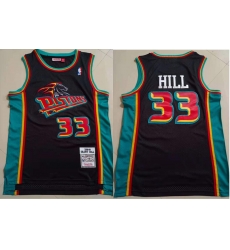 Men Detroit Pistons Grant Hill 33 Black 1998 1999 Hardwood Classics Mitchell Ness Jersey Men Detroit Pistons Grant Hill 33 Black 1998 1999 Hardwood Classics Mitchell Ness Jersey