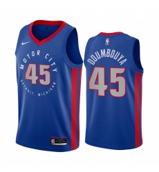 Men Nike Detroit Pistons 45 Sekou Doumbouya Blue NBA Swingman 2020 21 City Edition Jersey Men Nike Detroit Pistons 45 Sekou Doumbouya Blue NBA Swingman 2020 21 City Edition Jersey