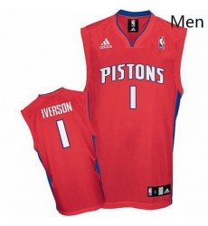 Mens Adidas Detroit Pistons 1 Allen Iverson Swingman Red NBA Jersey Mens Adidas Detroit Pistons 1 Allen Iverson Swingman Red NBA Jersey