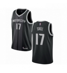 Mens Detroit Pistons 17 Tony Snell Authentic Black Basketball Jersey City Edition Mens Detroit Pistons 17 Tony Snell Authentic Black Basketball Jersey City Edition