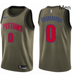 Mens Nike Detroit Pistons 0 Andre Drummond Swingman Green Salute to Service NBA Jersey Mens Nike Detroit Pistons 0 Andre Drummond Swingman Green Salute to Service NBA Jersey