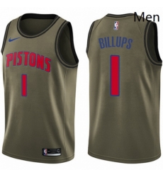 Mens Nike Detroit Pistons 1 Chauncey Billups Swingman Green Salute to Service NBA Jersey Mens Nike Detroit Pistons 1 Chauncey Billups Swingman Green Salute to Service NBA Jersey