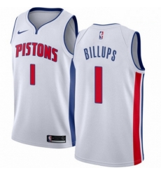 Mens Nike Detroit Pistons 1 Chauncey Billups Swingman White Home NBA Jersey Association Edition Mens Nike Detroit Pistons 1 Chauncey Billups Swingman White Home NBA Jersey Association Edition
