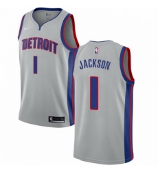 Mens Nike Detroit Pistons 1 Reggie Jackson Authentic Silver NBA Jersey Statement Edition Mens Nike Detroit Pistons 1 Reggie Jackson Authentic Silver NBA Jersey Statement Edition