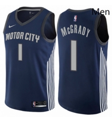 Mens Nike Detroit Pistons 1 Tracy McGrady Swingman Navy Blue NBA Jersey City Edition Mens Nike Detroit Pistons 1 Tracy McGrady Swingman Navy Blue NBA Jersey City Edition