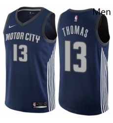 Mens Nike Detroit Pistons 13 Khyri Thomas Authentic Navy Blue NBA Jersey City Edition Mens Nike Detroit Pistons 13 Khyri Thomas Authentic Navy Blue NBA Jersey City Edition