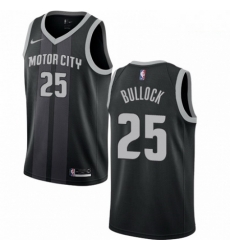 Mens Nike Detroit Pistons 25 Reggie Bullock Swingman Black NBA Jersey City Edition Mens Nike Detroit Pistons 25 Reggie Bullock Swingman Black NBA Jersey City Edition