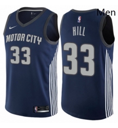 Mens Nike Detroit Pistons 33 Grant Hill Swingman Navy Blue NBA Jersey City Edition Mens Nike Detroit Pistons 33 Grant Hill Swingman Navy Blue NBA Jersey City Edition