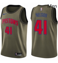 Mens Nike Detroit Pistons 41 Jameer Nelson Swingman Green Salute to Service NBA Jersey Mens Nike Detroit Pistons 41 Jameer Nelson Swingman Green Salute to Service NBA Jersey