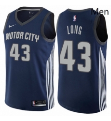 Mens Nike Detroit Pistons 43 Grant Long Swingman Navy Blue NBA Jersey City Edition Mens Nike Detroit Pistons 43 Grant Long Swingman Navy Blue NBA Jersey City Edition