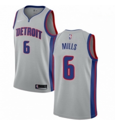 Mens Nike Detroit Pistons 6 Terry Mills Swingman Silver NBA Jersey Statement Edition Mens Nike Detroit Pistons 6 Terry Mills Swingman Silver NBA Jersey Statement Edition