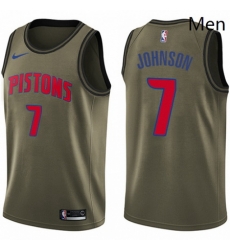 Mens Nike Detroit Pistons 7 Stanley Johnson Swingman Green Salute to Service NBA Jersey Mens Nike Detroit Pistons 7 Stanley Johnson Swingman Green Salute to Service NBA Jersey