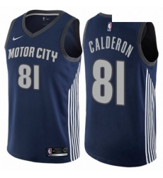 Mens Nike Detroit Pistons 81 Jose Calderon Swingman Navy Blue NBA Jersey City Edition Mens Nike Detroit Pistons 81 Jose Calderon Swingman Navy Blue NBA Jersey City Edition