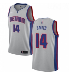Womens Nike Detroit Pistons 14 Ish Smith Swingman Silver NBA Jersey Statement Edition Womens Nike Detroit Pistons 14 Ish Smith Swingman Silver NBA Jersey Statement Edition