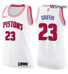 Womens Nike Detroit Pistons 23 Blake Griffin Swingman WhitePink Fashion NBA Jersey Womens Nike Detroit Pistons 23 Blake Griffin Swingman WhitePink Fashion NBA Jersey