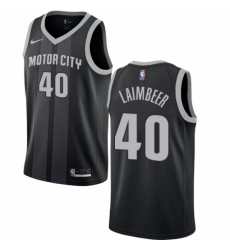 Womens Nike Detroit Pistons 40 Bill Laimbeer Swingman Black NBA Jersey City Edition Womens Nike Detroit Pistons 40 Bill Laimbeer Swingman Black NBA Jersey City Edition
