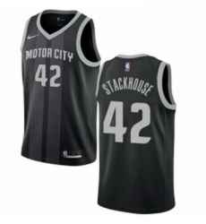 Womens Nike Detroit Pistons 42 Jerry Stackhouse Swingman Black NBA Jersey City Edition Womens Nike Detroit Pistons 42 Jerry Stackhouse Swingman Black NBA Jersey City Edition