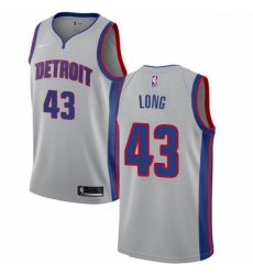 Womens Nike Detroit Pistons 43 Grant Long Authentic Silver NBA Jersey Statement Edition Womens Nike Detroit Pistons 43 Grant Long Authentic Silver NBA Jersey Statement Edition