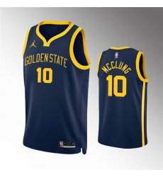 Men Golden State Warriors 10 Mac McClung Navy Statement Edition Stitched Jersey Men Golden State Warriors 10 Mac McClung Navy Statement Edition Stitched Jersey