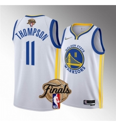 Men Golden State Warriors 11 Klay Thompson 2022 White NBA Finals Stitched Jersey Men Golden State Warriors 11 Klay Thompson 2022 White NBA Finals Stitched Jersey