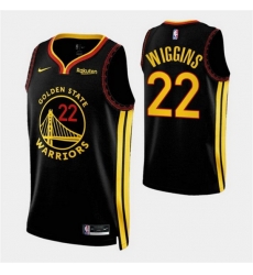 Men Golden State Warriors 22 Andrew Wiggins Black 2023 24 City Edition Stitched Basketball Jerseys Men Golden State Warriors 22 Andrew Wiggins Black 2023 24 City Edition Stitched Basketball Jerseys
