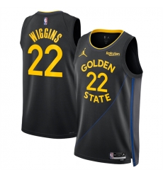 Men Golden State Warriors 22 Andrew Wiggins Black 2024 25 Statement Edition Stitched Basketball Jersey Men Golden State Warriors 22 Andrew Wiggins Black 2024 25 Statement Edition Stitched Basketball Jersey
