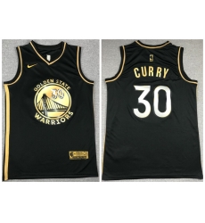Men Golden State Warriors 30 Stephen Curry Black Gold 2021 Nike Swin Men Golden State Warriors 30 Stephen Curry Black Gold 2021 Nike Swin
