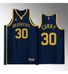 Men Golden State Warriors 30 Stephen Curry Navy Statement EditionStitched Jersey Men Golden State Warriors 30 Stephen Curry Navy Statement EditionStitched Jersey