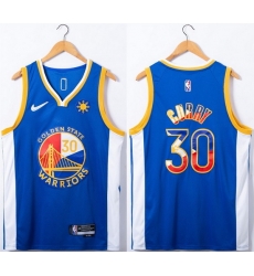 Men Golden State Warriors 30 Stephen Curry Royal 75th Anniversary Stitched Jersey Men Golden State Warriors 30 Stephen Curry Royal 75th Anniversary Stitched Jersey